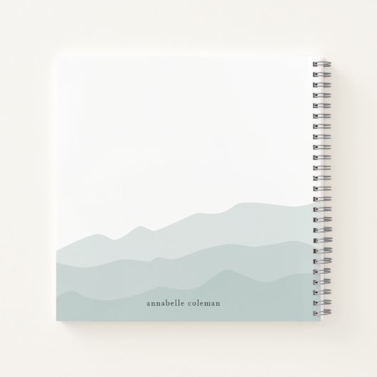 Farbtöne Farbe Grün Ombre Elegant Notizblock (Rückseite)