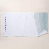 Farbtöne Farbe Grün Ombre Elegant Strandtuch (Vorderseite)