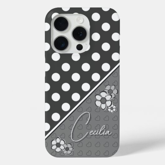 Farbtöne für den Namen Polka-Punkte Case-Mate iPhone Hülle (Rückseite)