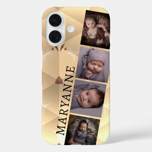 Farbtöne Gelb braun mit 4 Bildern Case-Mate iPhone Hülle (Rückseite)