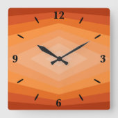 Farbtöne geometrischer Abstrakter Kunst Quadratische Wanduhr (Vorderseite)