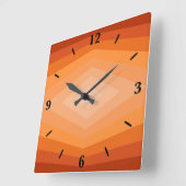 Farbtöne geometrischer Abstrakter Kunst Quadratische Wanduhr (Winkel)