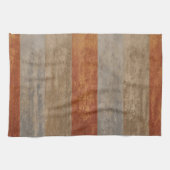 Farbtöne Grau und Orange Ombre Streifen Geschirrtuch (Horizontal)