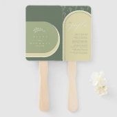 Farbtöne Hochzeitsfeier oder Programm Grüne ID901 Fächer (Vorne und Hinten)