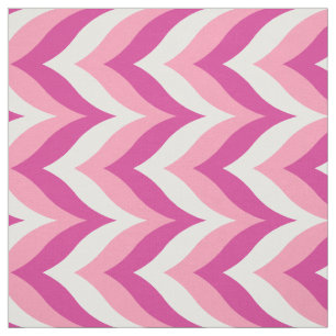 Farbtöne in rosa und weißem Zigzag Zickzack Stoff