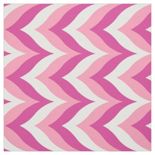 Farbtöne in rosa und weißem Zigzag Zickzack Stoff (Muster)