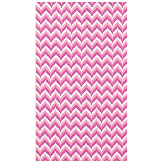 Farbtöne in rosa und weißem Zigzag Zickzack Tischdecke (Vorderseite)