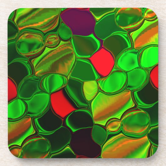 Farbtöne, Kreise und abgerundete Formen Getränkeuntersetzer (Vorderseite)