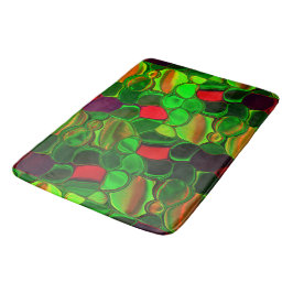 Farbtöne, Kreise und gerundete Formen Badematte