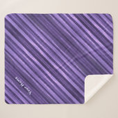 Farbtöne Lila Diagonalstreifen Personalisiert Sherpadecke (Vorderseite (Horizontal))
