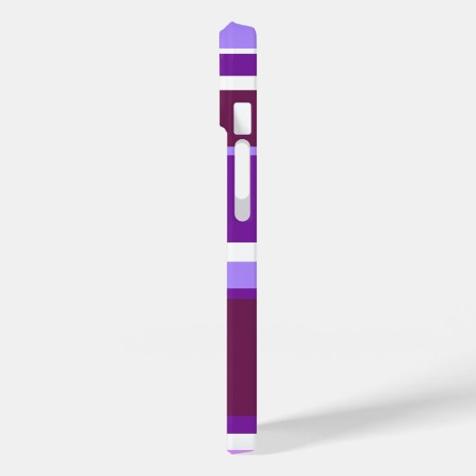 Farbtöne lila Streifen Case-Mate iPhone Hülle (Rückseite / Links)