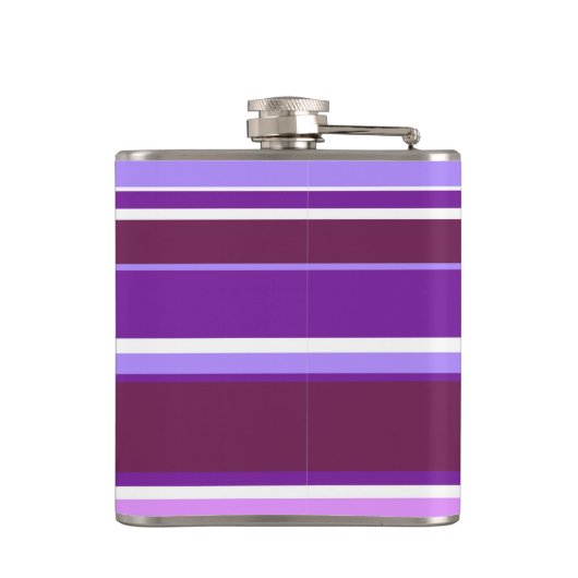 Farbtöne lila Streifen Flachmann (Rückseite)