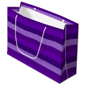 Farbtöne Lila Streifen Große Geschenktüte (Vorderseite Schrägansicht)