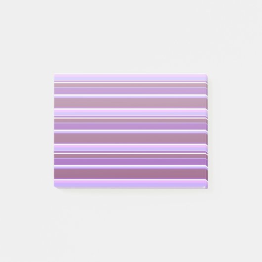 Farbtöne lila Streifen Post-it Klebezettel (Vorderseite)