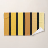 Farbtöne mit goldgelben Streifen auf schwarz Badhandtuch Set (Handtuch)