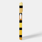 Farbtöne mit goldgelben Streifen auf schwarz Case-Mate iPhone Hülle (Rückseite / Rechts)