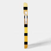 Farbtöne mit goldgelben Streifen auf schwarz Case-Mate iPhone Hülle (Rückseite / Links)