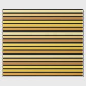 Farbtöne mit goldgelben Streifen auf schwarz Geschenkpapier (Flach)