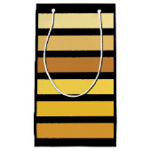 Farbtöne mit goldgelben Streifen auf schwarz Kleine Geschenktüte (Vorderseite)