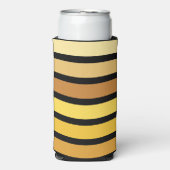 Farbtöne mit goldgelben Streifen auf schwarz Selters Dosenkühler (Seltzer Vorderseite)