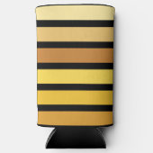 Farbtöne mit goldgelben Streifen auf schwarz Selters Dosenkühler (Vorderseite)