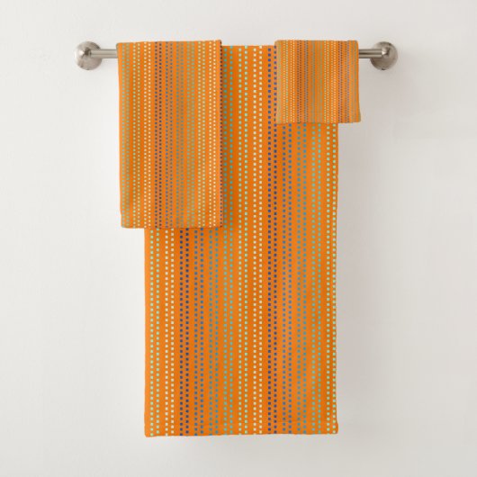 Farbtöne mit lebhaftem Orangenhintergrund Badhandtuch Set (Insitu)