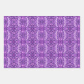 Farbtöne mit Lila, rosa und weißem Muster Geschenkpapier Set (Vorderseite 3)