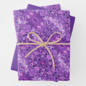 Farbtöne mit Lila, rosa und weißem Muster Geschenkpapier Set (Beispiel)