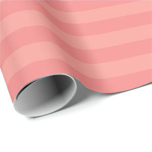 Farbtöne Peach Stripes Benutzerdefiniertes Vorlage Geschenkpapier