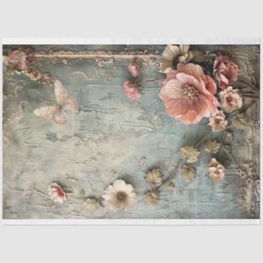 Farbtöne, Shabby Chic, Tränenbläschen Seidenpapier (Vorderseite)