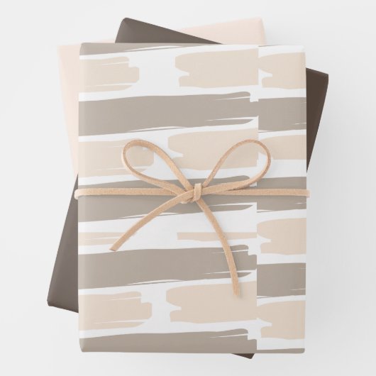 Farbtöne von beige Paint Swipe Geschenkpapier Set (Beispiel)