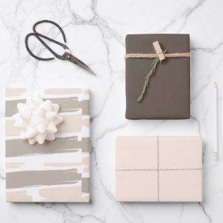 Farbtöne von beige Paint Swipe Geschenkpapier Set