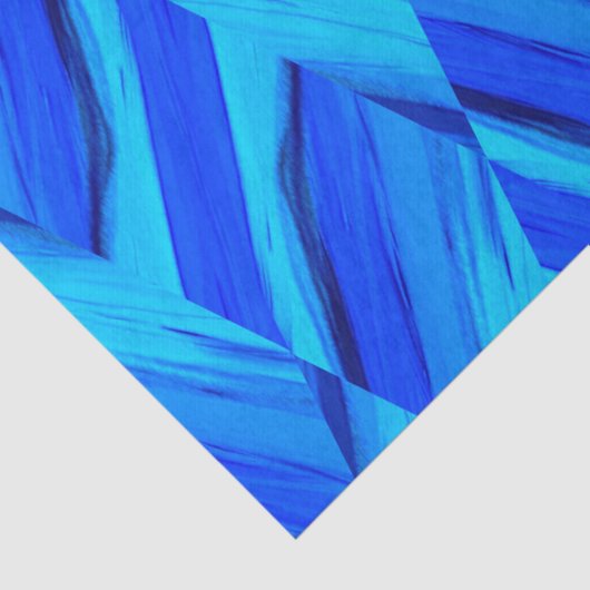 Farbtöne von blauem Papiertaschentuch Seidenpapier (Ausschnitt)