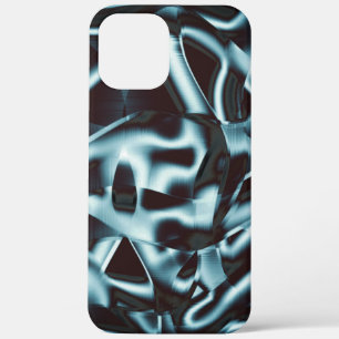 Farbtöne von blauem Silber auf abstrakten Bändern Case-Mate iPhone Hülle