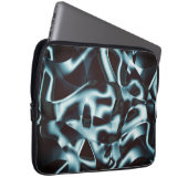 Farbtöne von blauem Silber auf abstrakten Bändern  Laptopschutzhülle (Vorne Rechts)