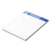 Farbtöne von Blue Alcohol Ink Liquid Abstrakt Art Notizblock (Rotiert)