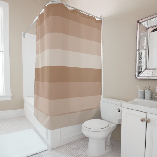 Farbtöne von braunen Streifen Duschvorhang (Beispiel)
