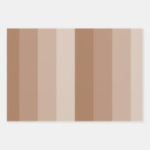 Farbtöne von braunen Streifen Geschenkpapier Set (Vorderseite)