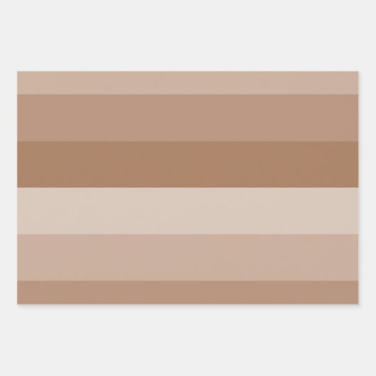 Farbtöne von braunen Streifen Geschenkpapier Set (Vorderseite 3)