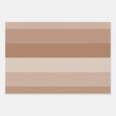 Farbtöne von braunen Streifen Geschenkpapier Set (Vorderseite 2)