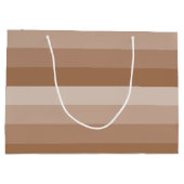 Farbtöne von braunen Streifen Große Geschenktüte (Rückseite)