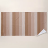 Farbtöne von braunen Streifen Strandtuch (Vorderseite)