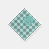 Farbtöne von Grau, Blau und Weißspitzen Serviette (Ecke)