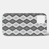 Farbtöne von grauem Diamantmuster Case-Mate iPhone Hülle (Rückseite (Horizontal))