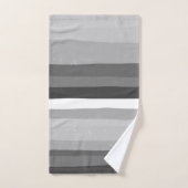 Farbtöne von grauen Streifen Linien Abstraktes Mus Badhandtuch Set (Handtuch)