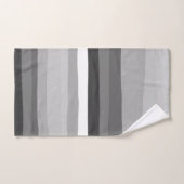 Farbtöne von grauen Streifen Linien Abstraktes Mus Badhandtuch Set (Handtuch)