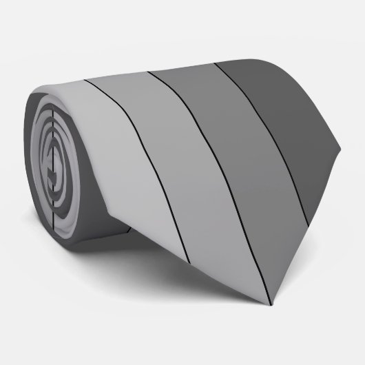 Farbtöne von grauen Streifen Muster Elegante Krawa Krawatte (Gerollt)