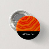 Farbtöne von Orange-Bright-Striping-Blume Button (Vorne & Hinten)