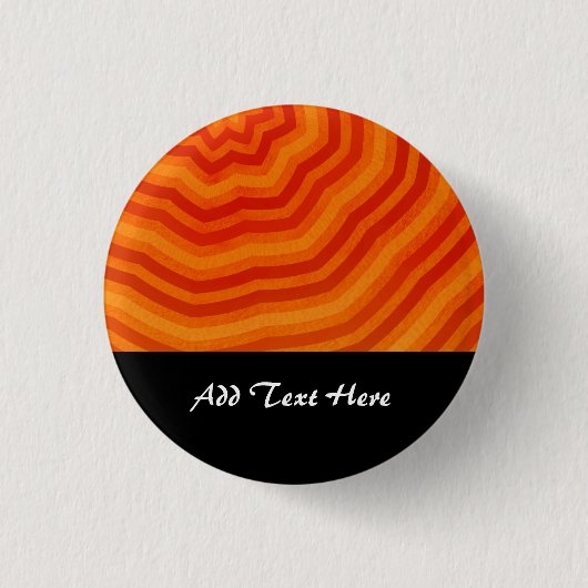 Farbtöne von Orange-Bright-Striping-Blume Button (Vorderseite)