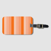 Farbtöne von Orange Streifen Gepäckanhänger (Vorderseite (Horizontal))